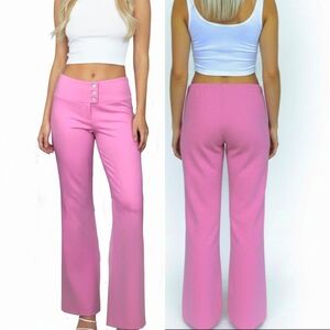 Vtg Y2K Spicewear barbie pink low rise flared spice girl dress pants M 8/10 NWOT